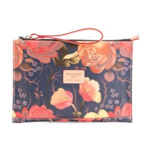 CAVALCANTI Made In Italy Leather Rose Clutch Bag N